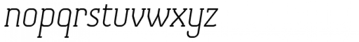 Otsu Slab Thin Italic Font LOWERCASE