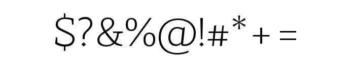 29LT Zarid Serif Extra Light Font OTHER CHARS