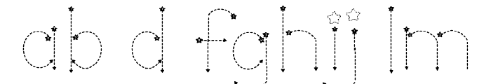 ABJAD STARS Font LOWERCASE