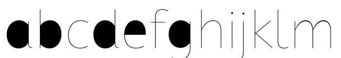 ABeZeh Konfetti Thin Font LOWERCASE