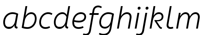 ABeZeh Light Italic Font LOWERCASE