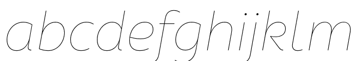 ABeZeh Thin Italic Font LOWERCASE