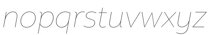 ABeZeh Thin Italic Font LOWERCASE