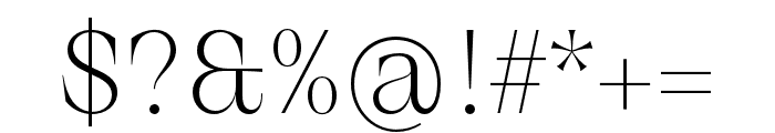 AVDeskvia LightSerif Font OTHER CHARS