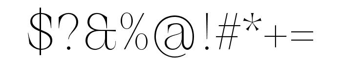 AVDeskvia ThinSerif Font OTHER CHARS