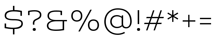 Aderos ExtraLight Font OTHER CHARS