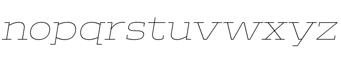 Aderos ThinOblique Font LOWERCASE