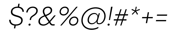 Aeonik LightItalic Font OTHER CHARS