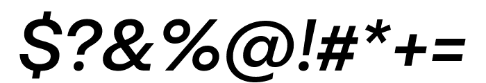 Aeonik MediumItalic Font OTHER CHARS