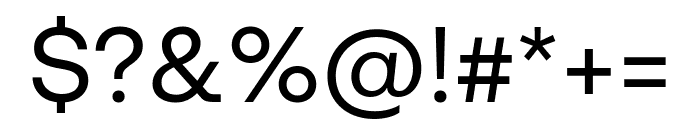 Aeonik Regular Font OTHER CHARS