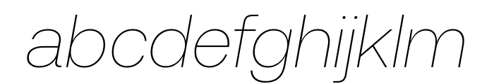 Aeonik ThinItalic Font LOWERCASE