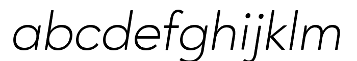 Ageo LightItalic Font LOWERCASE