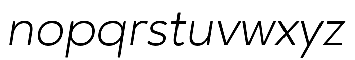 Ageo LightItalic Font LOWERCASE