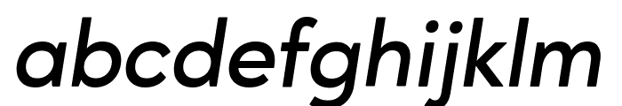 Ageo SemiBoldItalic Font LOWERCASE