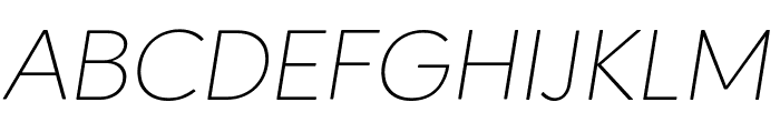 Ageo ThinItalic Font UPPERCASE