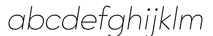 Ageo ThinItalic Font LOWERCASE