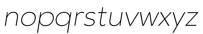 Ageo ThinItalic Font LOWERCASE