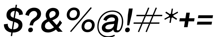 Agrandir Medium Italic Font OTHER CHARS