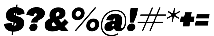 Agrandir Narrow Black Italic Font OTHER CHARS