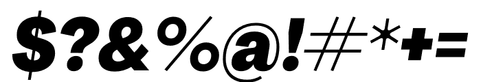Agrandir Narrow Heavy Italic Font OTHER CHARS