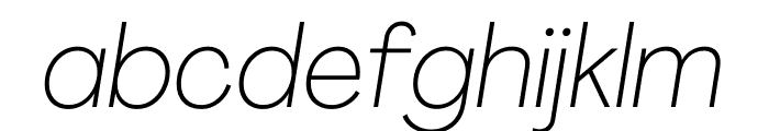 Agrandir Thin Italic Font LOWERCASE