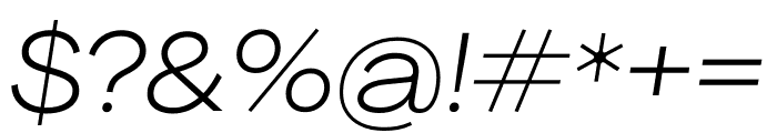 Agrandir Wide Light Italic Font OTHER CHARS
