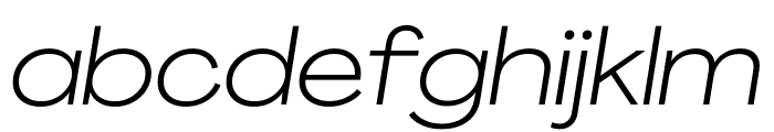 Agrandir Wide Light Italic Font LOWERCASE