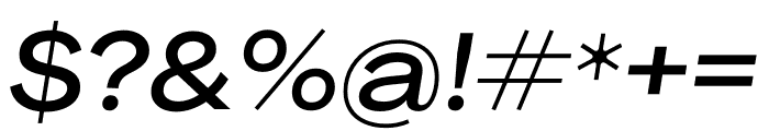 Agrandir Wide Medium Italic Font OTHER CHARS