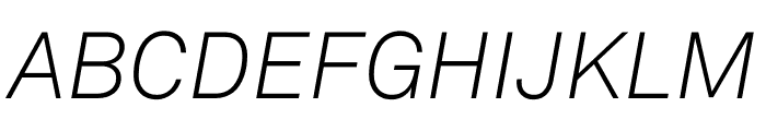 Akkurat Greek Light Italic Font UPPERCASE