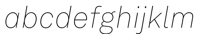 Akkurat Greek Thin Italic Font LOWERCASE