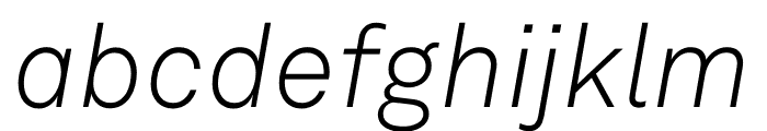 Akkurat Hebrew Light Italic Font LOWERCASE