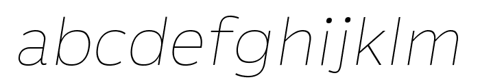 Altersan ThinOblique Font LOWERCASE