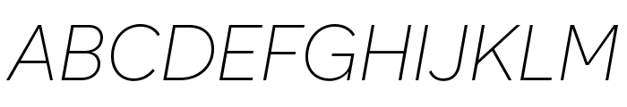 Altform ExtraLightItalic Font UPPERCASE