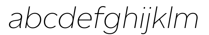 Altform ExtraLightItalic Font LOWERCASE