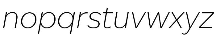 Altform ExtraLightItalic Font LOWERCASE