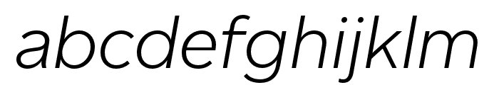 Altform LightItalic Font LOWERCASE