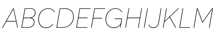 Altform ThinItalic Font UPPERCASE