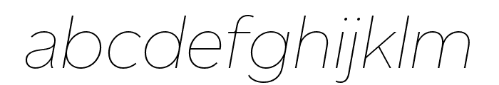 Altform ThinItalic Font LOWERCASE