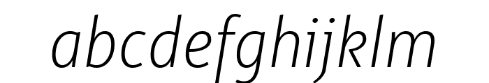 Alto Condensed ExtraLight Italic Font LOWERCASE