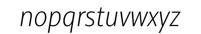 Alto Condensed ExtraLight Italic Font LOWERCASE