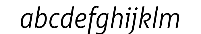 Alto Condensed Light Italic Font LOWERCASE