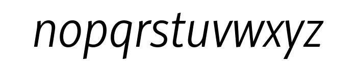 Alto Condensed Light Italic Font LOWERCASE