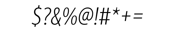 Alto ExtraCondensed ExtraLight Italic Font OTHER CHARS