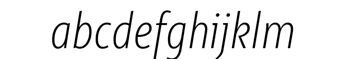 Alto ExtraCondensed ExtraLight Italic Font LOWERCASE