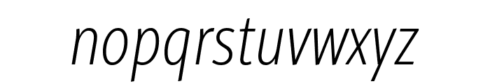 Alto ExtraCondensed ExtraLight Italic Font LOWERCASE