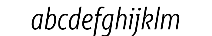 Alto ExtraCondensed Light Italic Font LOWERCASE