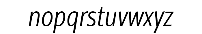 Alto ExtraCondensed Light Italic Font LOWERCASE