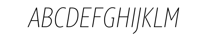 Alto ExtraCondensed Thin Italic Font UPPERCASE