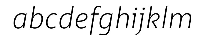 Alto ExtraLight Italic Font LOWERCASE