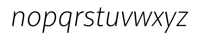 Alto ExtraLight Italic Font LOWERCASE